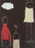 SOLD - 3 figures with red turtleneck